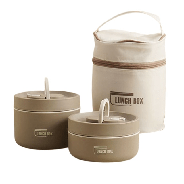 Insulated Stainless Steel Lunch Box with Carry Bag for Hot Meals