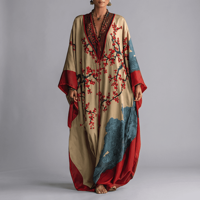 Emma | Vestido Maxi com Mangas Borboleta Blossom