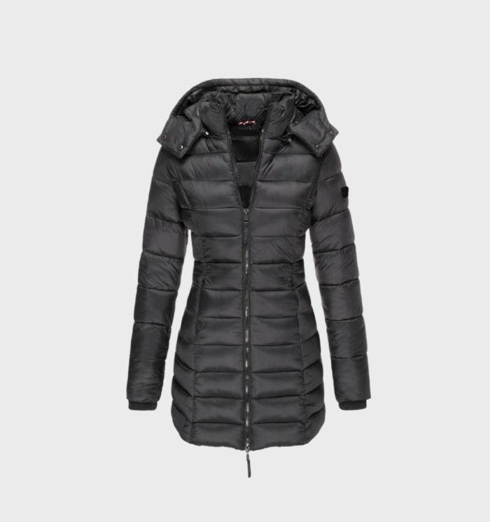 Women's Long Hooded Coat with Soft Inner Lining