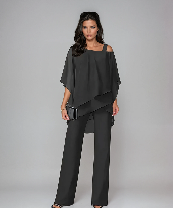 Genevieve | Conjunto elegante de dos piezas con capas
