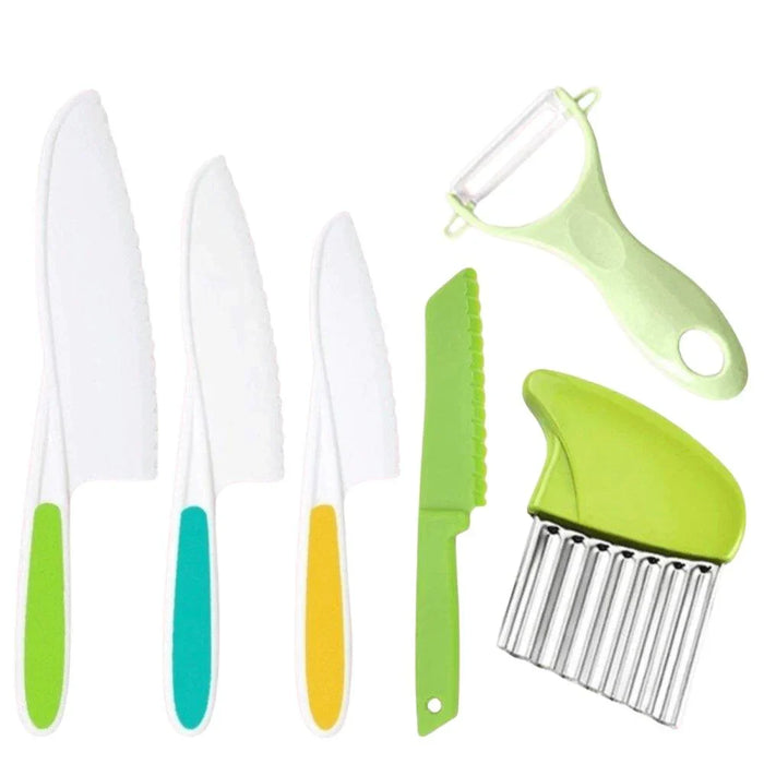 Set da cucina Montessori per bambini con coltelli e pelapatate sicuri