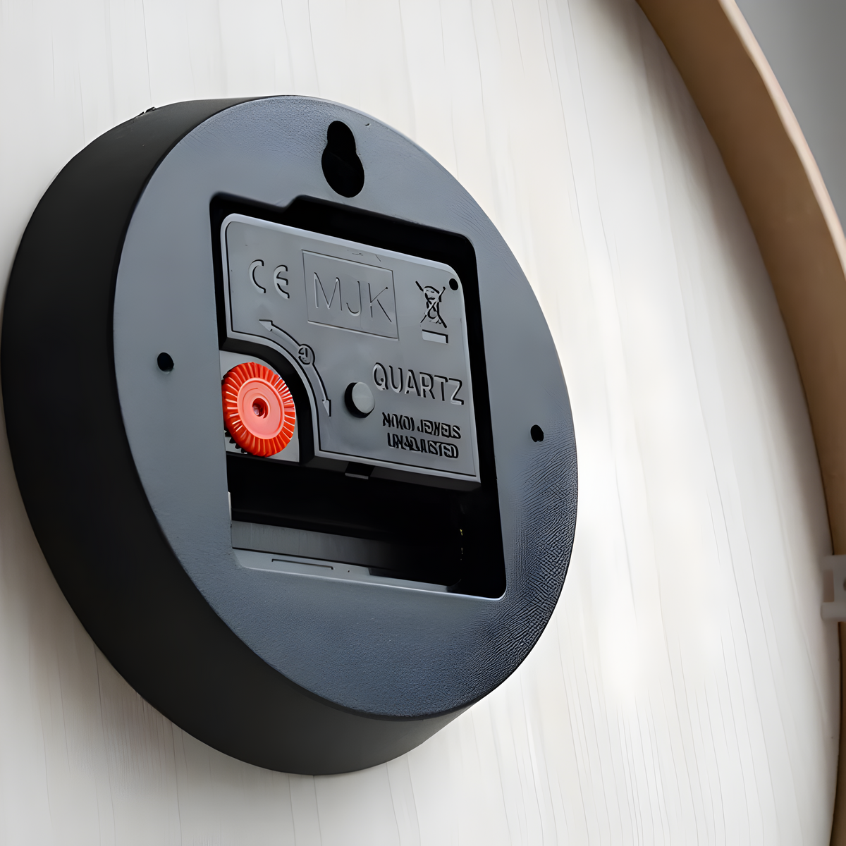 Silent Wooden Wall Clock with Modern Round Design