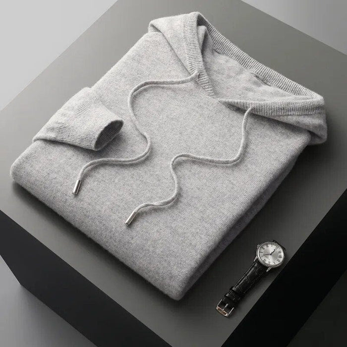 Camisola com capuz para homem, cordão e punhos canelados