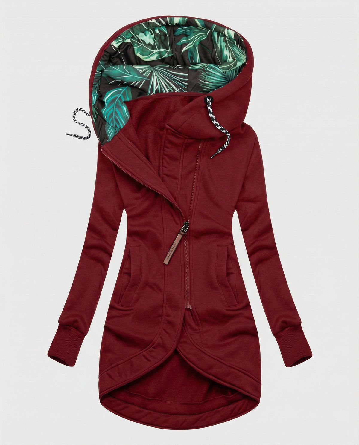 Women's Warm Winter Coat with Hood and Feminine Cut