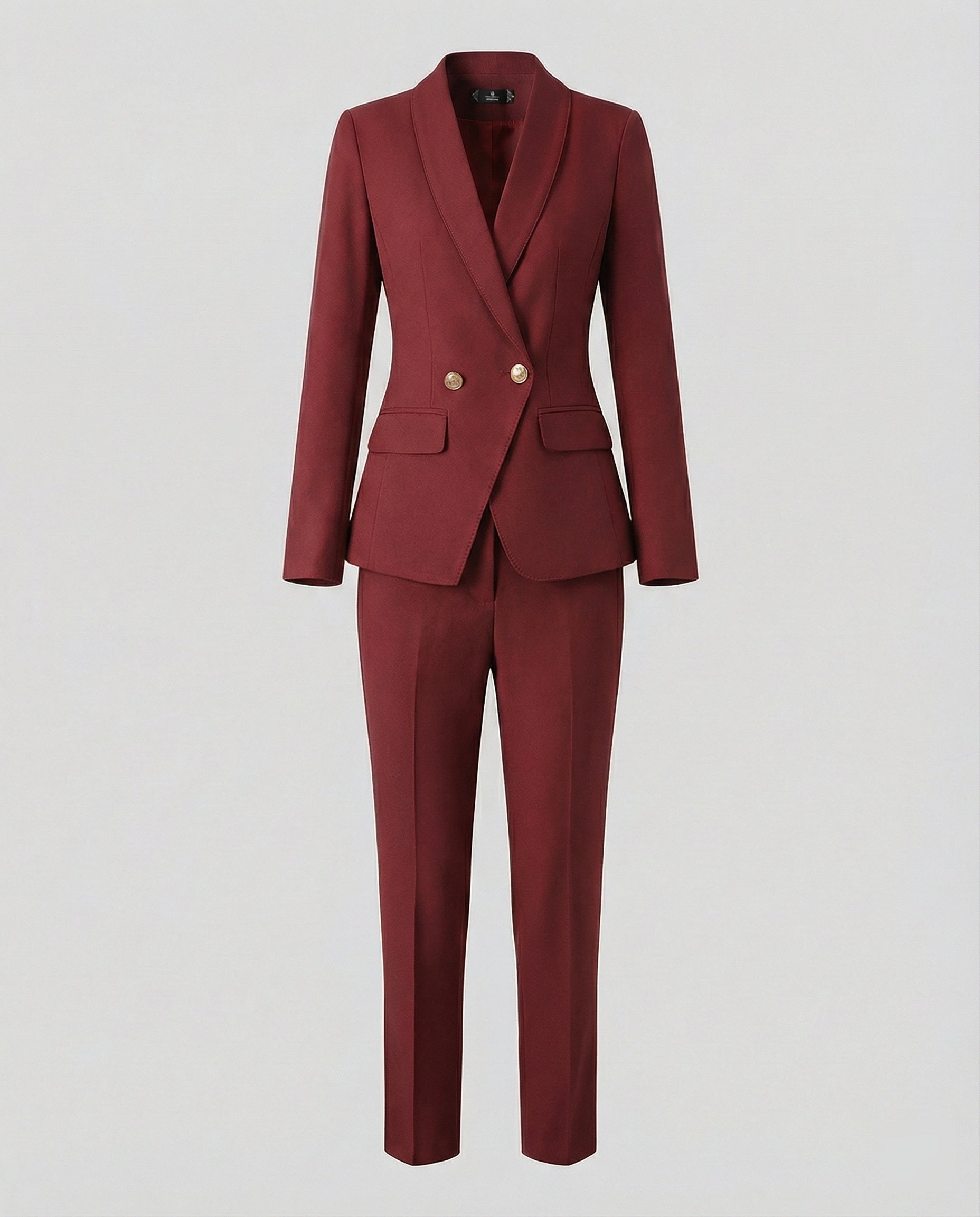 Women's Two-Piece Trouser Suit with Single-Breasted Blazer