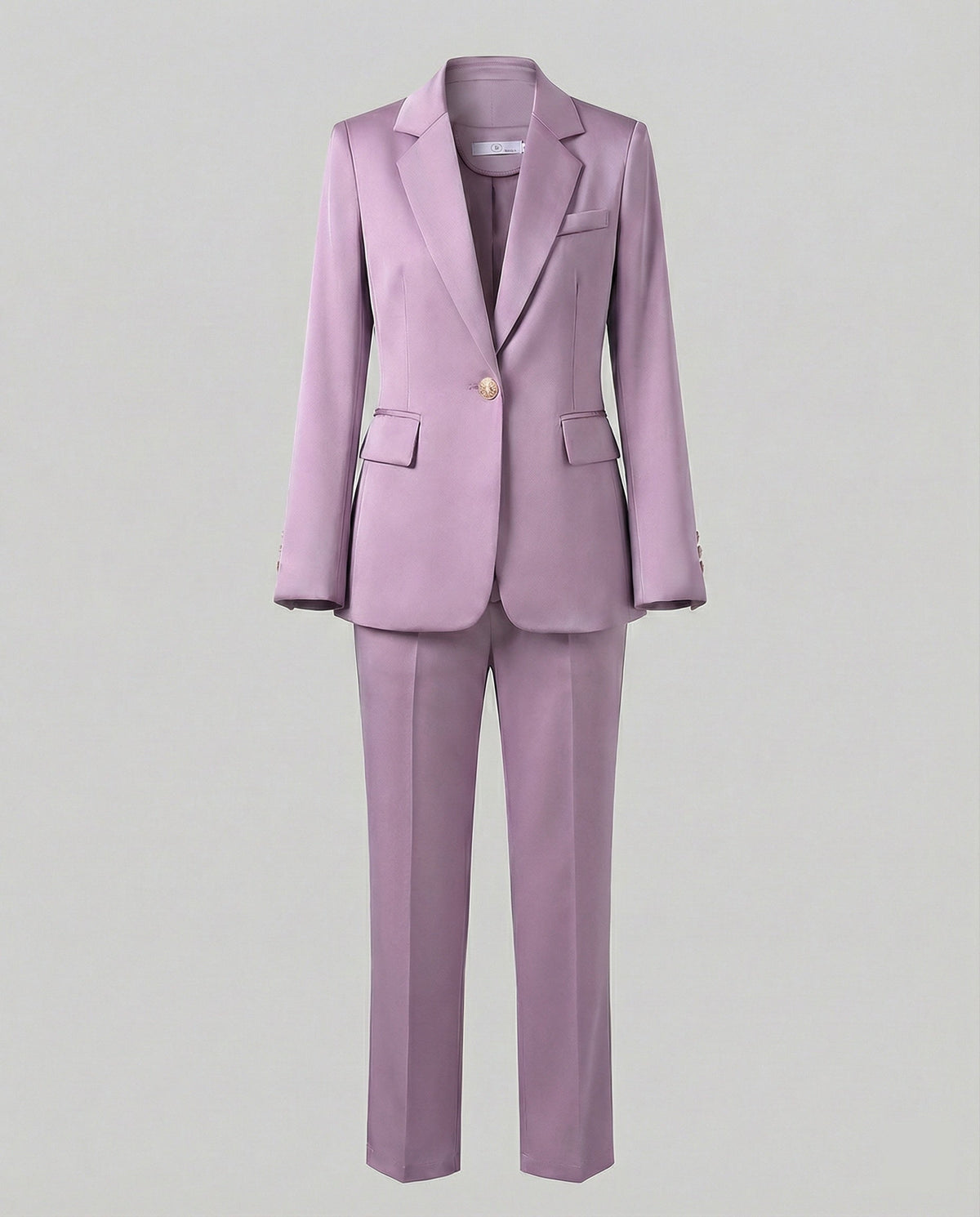 Women's Two-Piece Trouser Suit with Single-Breasted Blazer