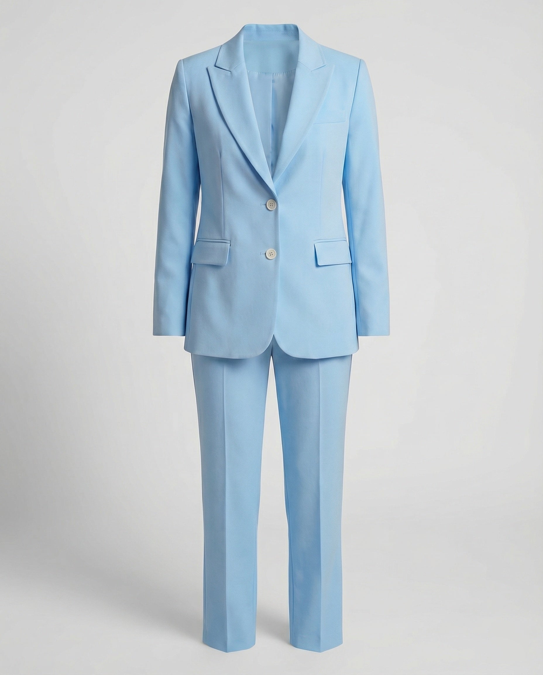 Women's Two-Piece Trouser Suit with Single-Breasted Blazer