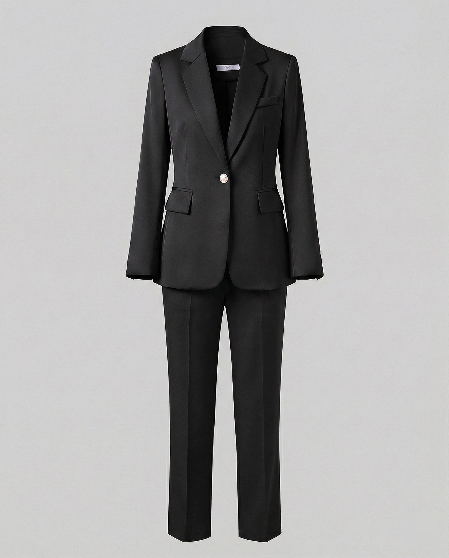 Women's Two-Piece Trouser Suit with Single-Breasted Blazer