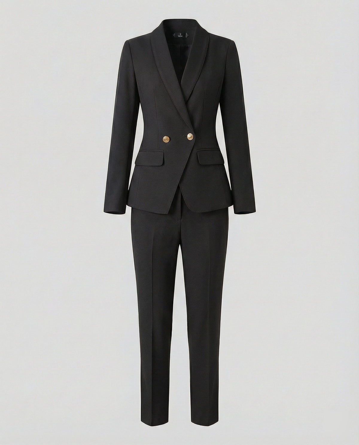 Women's Two-Piece Trouser Suit with Single-Breasted Blazer