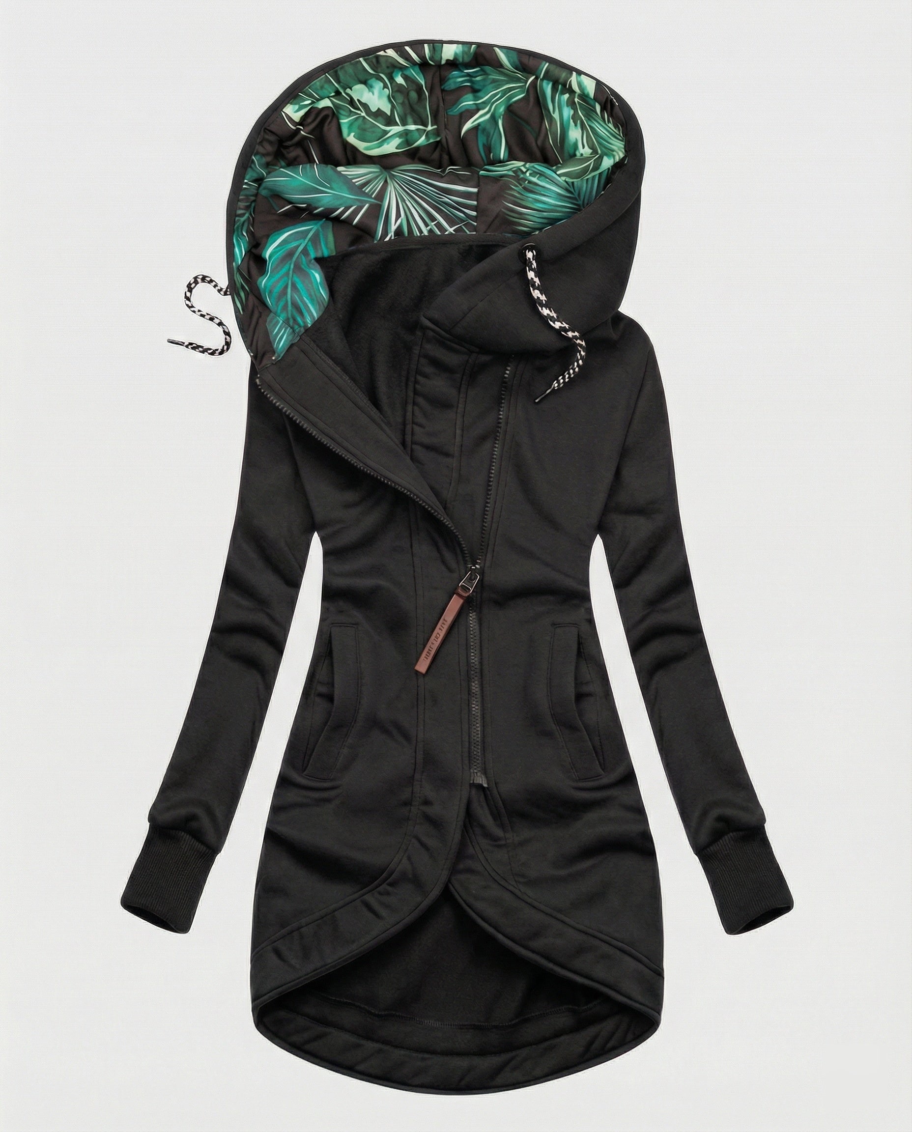 Women's Warm Winter Coat with Hood and Feminine Cut