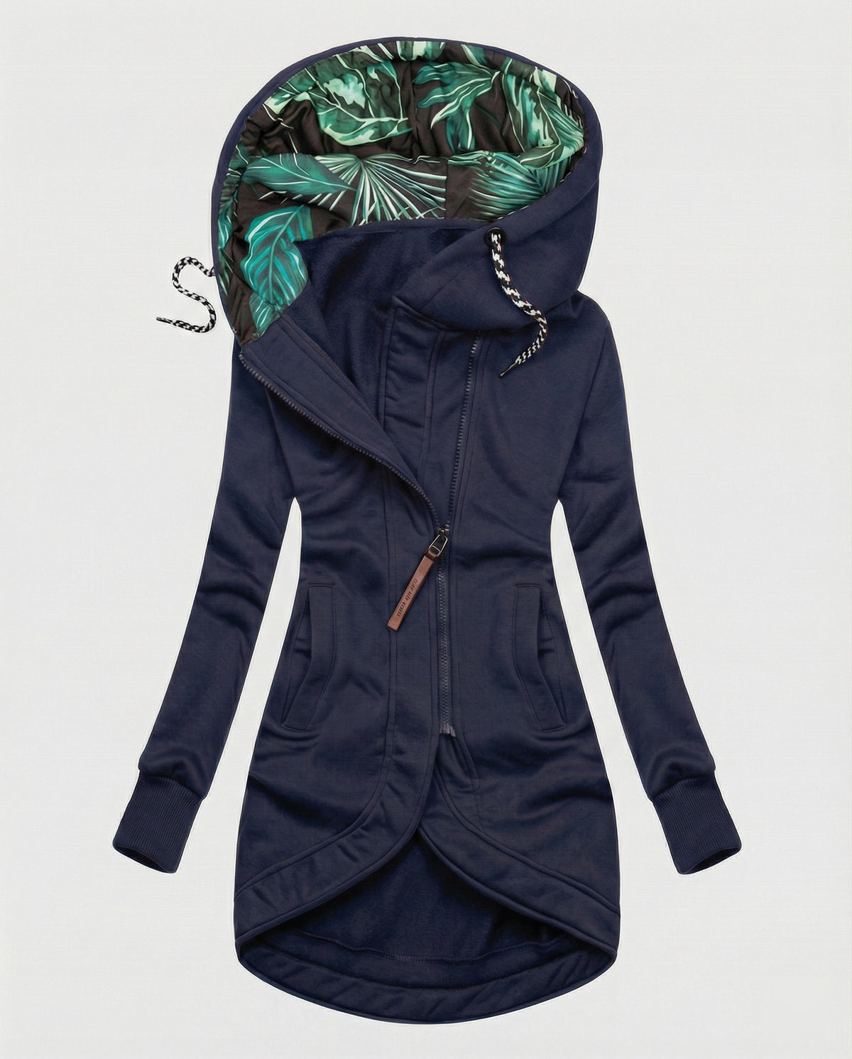 Women's Warm Winter Coat with Hood and Feminine Cut