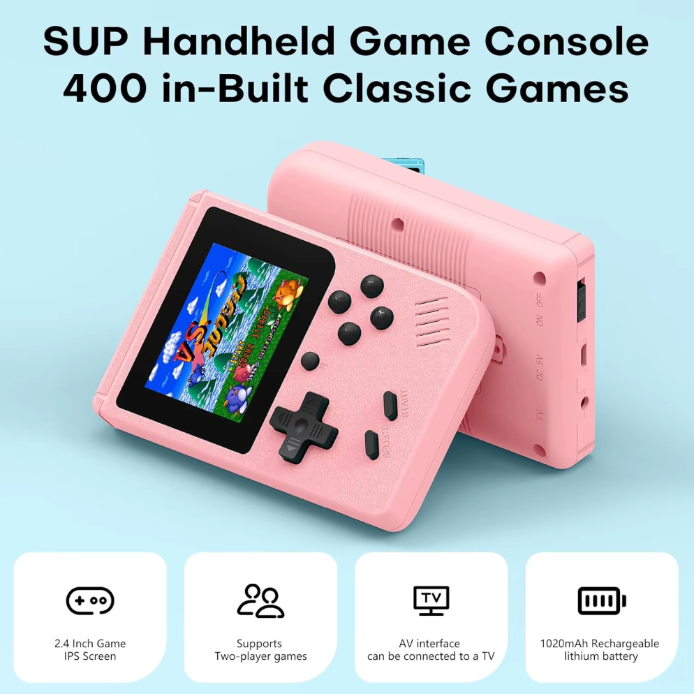 Retro Handheld Game Console with 400 Built-In Classic Games