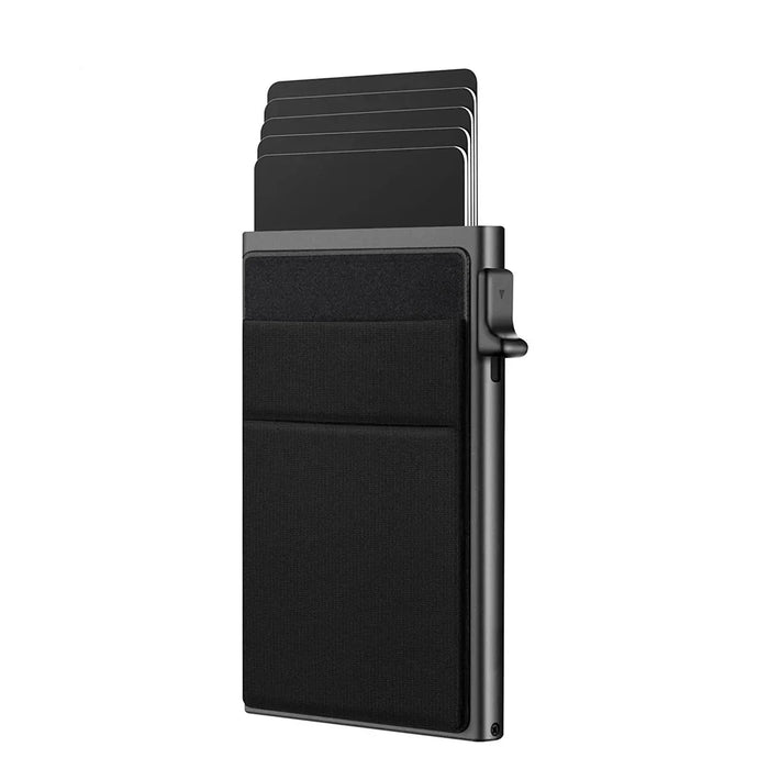 Porte-cartes RFID pour homme, portefeuille métallique mince avec éjection