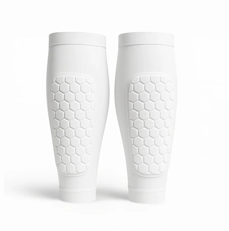 Unisex Padded Shin Guards with Honeycomb Cushioning for Sports