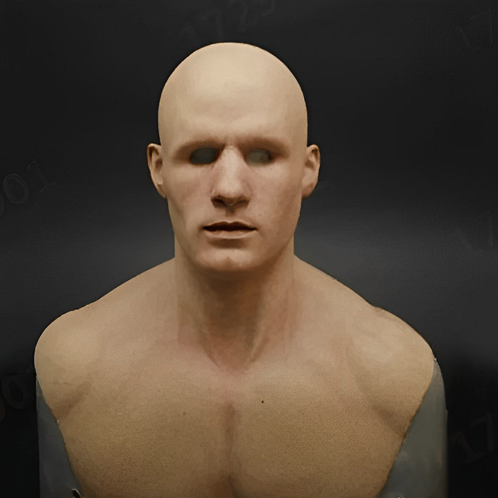 Unisex Realistic Latex Face Mask with Movable Mouth for Cosplay