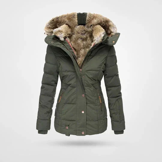 Women's Waterproof Winter Jacket with Detachable Hood