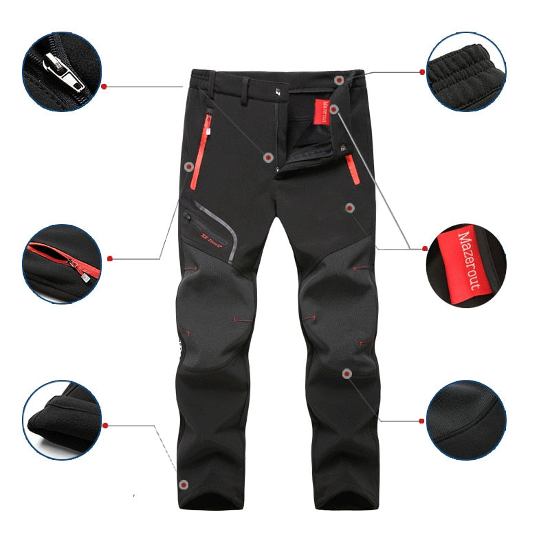 Men's Waterproof Convertible Hiking Trousers with Zip-Off Legs