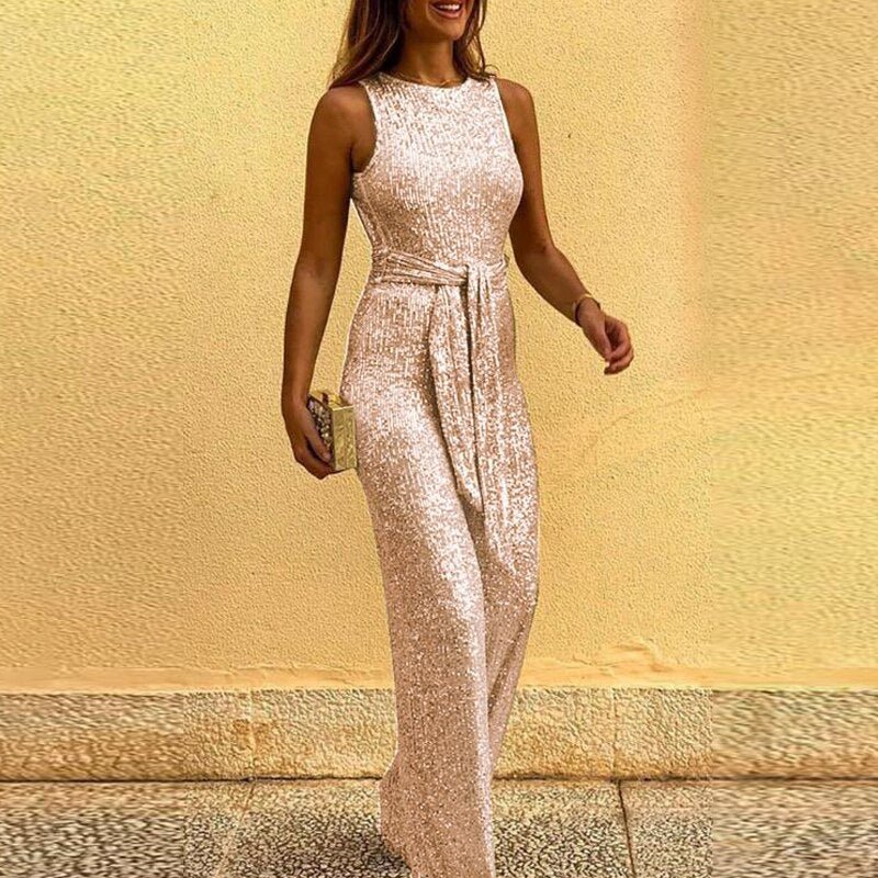 Women's Sequin Glitter Jumpsuit for Parties and Special Occasions